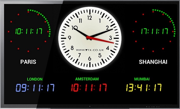 FLX Clockbox Multi-Zone Clock Display