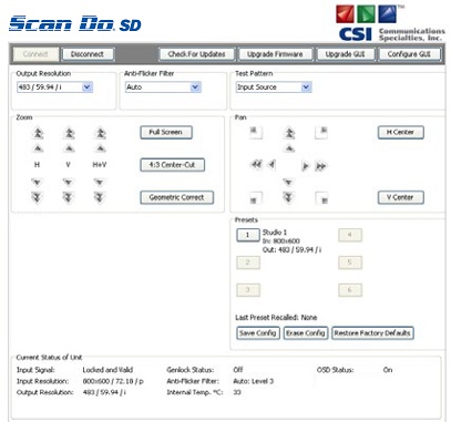 SCAN-DO/SD web interface