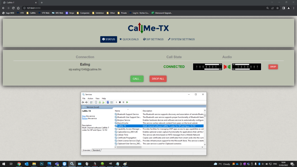 CallMe-TX web